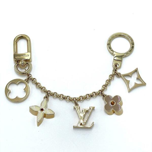 No.78 【美品】LOUISVUITTON ルイヴィトン フルールドゥモノグラム チャーム チェーン キーホルダー アクセサリー M6511 レディース