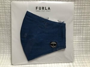 ☆新品☆FURLAフルラ/お洒落な布マスク/ワンポイントくまサングラスブルー