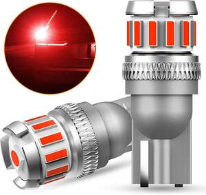 『送料無料』T10 LED レッド ライセンスランプ 高輝度 爆光 CANBUSキャンセラー内蔵 ナンバー灯 ルーム　2個　赤　OX ライト　バルブ