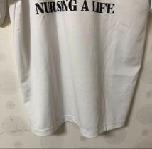 YK-1313 中古品 ※難あり TEAM OMOTO NURSING A LIFE Tシャツ Lサイズ 看護 赤十字 レッドクロス 介護 病院 施設 半袖 おもと会_画像3