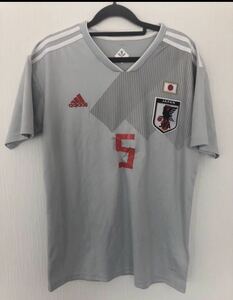 YK-3508 ※難あり 中古品 adidas アディダス ユニフォーム 日本代表 半袖 シャツ W杯 JFA 5番 JAPAN サイズ表記無し