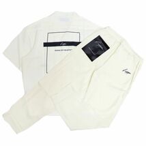 ★カッパ KAPPA メンズ 上下セット サラサラ リラックス シャツ パンツ セットアップ SET Mサイズ[SMIOT266WHT1N-M] 五 壱★QWER★_画像1