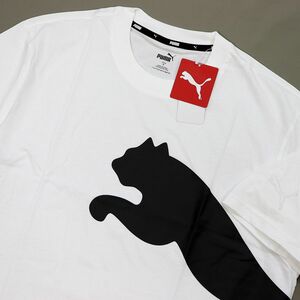 ●送料390円可能商品 プーマ PUMA 新品 メンズ オーバーサイズ ロゴ カジュアル 半袖 コットン Tシャツ 白 XL [670673021N-XL] 三 参★QWER