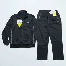 ★フィラ FILA 新品 メンズ UVカット ジャージ ジャケット パンツ 上下セット SET スーツ 黒 Mサイズ [SET443320-BK-M] 一 五 壱★QWER_画像2