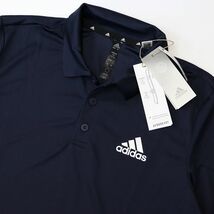 ●送料390円可能商品 アディダス ゴルフ ADIDAS GOLF 新品 メンズ 速乾 ドライ 半袖 ポロシャツ 紺 Lサイズ[H30284-L] 三 弐★QWER■_画像1