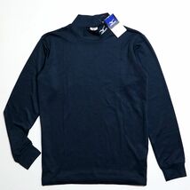 ●送料390円可能商品 ミズノ ゴルフ MIZUNO GOLF メンズ 暖かい 裏起毛 ハイネック 長袖 Tシャツ ロンT 紺[K2JA2S51-NAV-LL]一 三 参★QWER_画像2