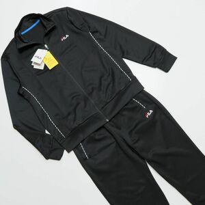 ★フィラ FILA 新品 メンズ UVカット ジャージ ジャケット パンツ 上下セット SET スーツ 黒 XLサイズ [SET443320-BK-LL] 一 五 参★QWER