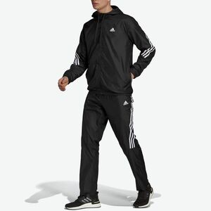 ★アディダス ADIDAS 新品 メンズ 快適 定番 裏メッシュ ウーブン トラックスーツ 上下セット スーツ 黒 M [SETH155801N-M] 五 壱★QWER