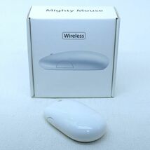 055R 動作未確認の為ジャンク Apple ワイヤレスマウス Mighty Mouse A1197 MB111J/A_画像1