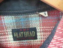 ◆1000円～ フラッドヘッド THE FLAT HEAD ヘビーネルシャツ サイズ38_画像3