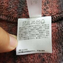 (^w^)b ユニクロ フリース ジャケット 上着 アウター レッド系 UNIQLO 総柄 定番 人気 防寒 秋冬 スポーティ スポーツ アウトドア メンズ M_画像10