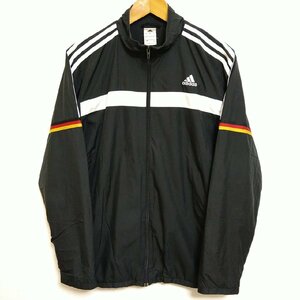 (^w^)b adidas アディダス ウインドブレーカー ブラック 黒色 メンズ O スポーツ ウエア トラック ジャケット ジップアップ 00s ジャージ