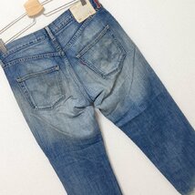 (^w^)b Levi’ｓ 510 リーバイス デニム パンツ ｗ33 色落ち加工 ジーンズ インディゴ ブルー 紺色 V14 ジーパン ジッパーフライ ボトムス_画像7