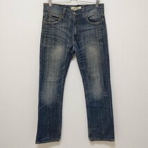 (^w^)b Levi’ｓ 523 リーバイス デニム パンツ ｗ32 色落ち加工 ストレート ジーンズ インディゴ ブルー 紺色 ジーパン ジッパーフライ_画像1