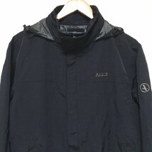 (^w^)b AIGLE エーグル ACTIMUM マウンテン パーカー ナイロン ジャケット ジップアップ ブラック 黒色 メンズ L サイズ マンパ 7581f_画像3