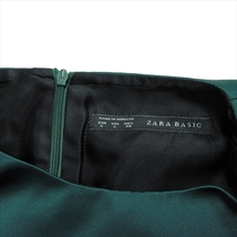 ◆良品 送料無料◆ ZARA ザラ フリル ノースリーブ ドレス ワンピース 緑 レディース L ◆ひざ丈◆ 0143j0_画像6