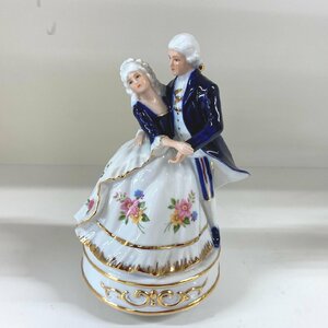 *KATO KOGEI ceramics doll music box [ love story ] total height approximately 20cm /figyu Lynn *USED Λ*