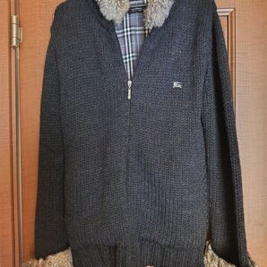 寒い冬にピッタリ…BURBERRY BLACK LABEL ラビットファー ニットジャケット size2