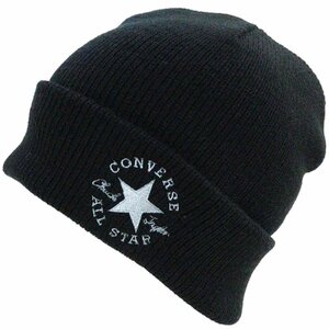 【CONVERSE◇コンバース】アンクルロゴリフレクター付アクリルニットワッチ★ブラック★新品【ネコポス発送（全国一律 220円 税込）】