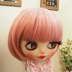 ブライス ウィッグ おかっぱボブ フェアリーピンク 10インチ/ドール Blythe