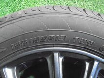 5EU725BB15) 送料無料 2023年製 155/65R13 ダンロップ ENASAVE EC204 夏タイヤ+13インチホイール4本セット　_画像4