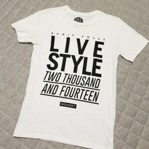 《美品》安室奈美恵 LIVE STYLE 2014 Tシャツ 白 サイズ１ moussy マウジー 希少 記念 コレクション