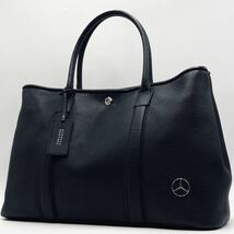 1円[数回使用のみ 極美品] BARNEYS NEW YORK バーニーズニューヨーク メンズ ビジネス トートバッグ メルセデスベンツ オールレザー A4/PC_画像1