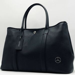 1円[数回使用のみ 極美品] BARNEYS NEW YORK バーニーズニューヨーク メンズ ビジネス トートバッグ メルセデスベンツ オールレザー A4/PC