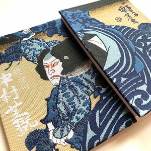 『樋口次郎〜中村芝翫』　歌川国芳　3冊限定数　額絵御朱印帳　B6大判サイズ　浮世絵　浮世絵アート　役者絵　額絵　御朱印帳　桐生織物