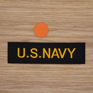 【Ｍサイズ】 アイロンワッペン NO.1312 ＵＳ ＮＡＶＹ 海軍 米軍 アップリケ