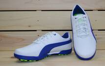 プーマ ゴルフ シューズ タイタンツアー JR 21cm US3C ホワイト ブルー PUMA TITAN TOUR JR ジュニア 白 青 PUMA golf_画像2