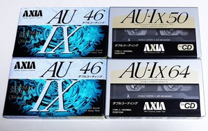 AXIA AU-ⅠX AU-1X カセットテープ 4本　AXIAノーマルの最高峰 未開封品