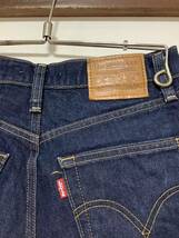 J-1149 Levi's PREMIUM リーバイスプレミアム デニムパンツ W26 レディース ビッグE RIBCAGE STRAIGHT ジーンズ ジーパン_画像5