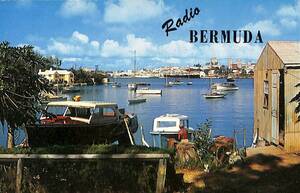 BCL*. department * hard-to-find * rare beli card *RADIO BERMUDA* radio *ba Mu da* England .*1969 year 