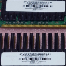 ●PatriotMemory PVS28G6400ELK *PC2-6400/DDR2-800 240Pin DDR2 UDIMM 8GB(4GB x2) 動作品_画像3
