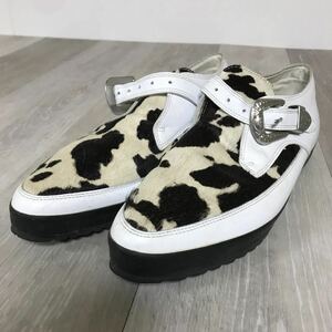 1025 JEREMY SCOTT adidas カウハイド クリーパーシューズ アディダ ジェレミースコット 27cm コラボ 牛柄 カウ