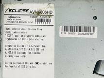 【地図2006年】ECLIPSE イクリプス HDDナビ AVN6606HD★CD/DVDビデオ★動作品_画像7