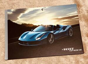 ***[ new goods ]Ferrari Ferrari 488 Spider (Spider)** Japanese edition hard cover specification thickness . catalog 2015 year issue ***