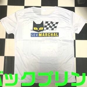 ※送料無料※【表と裏面プリント有】【Lサイズ 白 旗】マーシャル オリジナルTシャツ MARCHAL 日章 旧車 昭和 ハコスカ ケンメリ 旗の画像2