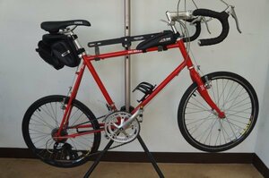 自転車工房　クロモリ　ミニベロ、 ARKS　アークス　ARKS501　20インチ　サドルバッグ付き　Wレバー