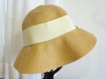 ∋ オンワード ∋ anyFAM　レディース・婦人用　ペーパーハット スタイル帽子　サイズ５２cm　キャップ　帽子　紐付_画像4