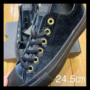 ☆新品☆CONVERSE ALL STAR PLTS VELVET MN OX コンバース　オールスター PLTS ヴェルヴェット MN ロー　ブラック　厚底