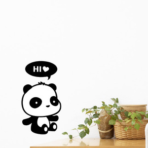  wall sticker YDD046 Hi Panda switch seal DIY wallpaper interior seat peeling ... seal free shipping 