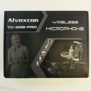 【1円オークション】 Alvoxcon ワイヤレスマイク TG320Pro 無線マイクセット ピンマイク型 カメラ/スマートフォン対応 TS01A000153