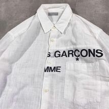 超希少 名作　COMME des GARCONS HOMME コムデギャルソンオム　■AD2001 田中オム　■ずらしロゴ　スプリット　■長袖シャツ　■アーカイブ_画像6