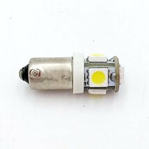 BA9s LEDバルブ★2個 白 ホワイト 5SMD 平行ピン 150度 12V ポジション ナンバー灯 ルームランプ トランク灯 室内灯 メーター球 マーカー_画像3