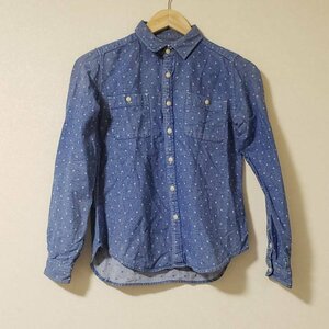 coen M コーエン シャツ、ブラウス 長袖 Shirt Blouse 白 / ホワイト / X 青 / ブルー / 10010406