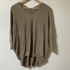 DONA MARIE 36 ドナマリー ニット、セーター 七分袖 フィッシュテールニット Knit Sweater 茶 / ブラウン / 10010253