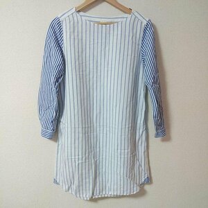 mjuka FREE ミューカ チュニック 長袖 Short Dress Long Shirt Tunic 白 / ホワイト / X 青 / ブルー / 10016012