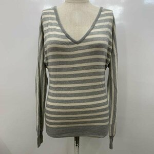 BODY DRESSING Deluxe 9 ボディードレッシングデラックス ニット、セーター 長袖 Vネック ボーダー Knit Sweater 10021650